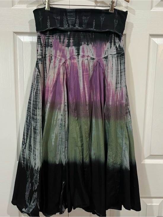 Bisou Bisou Dresses & Skirts - Bisou Bisou Vintage Tie Dye Midi Peasant Skirt Women’s Size M